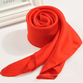 70*70 cm factory cheap selling women muslim square quality uniform Polyester Imitated silk scarf